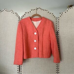 Vintage 60s Coral Tweed Jacket